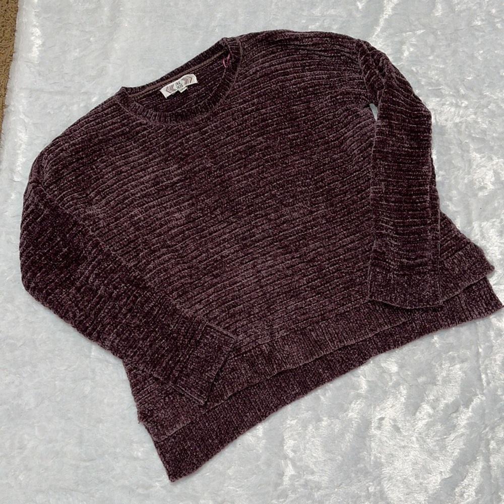 ✨️Pink Rose Purple Sweater